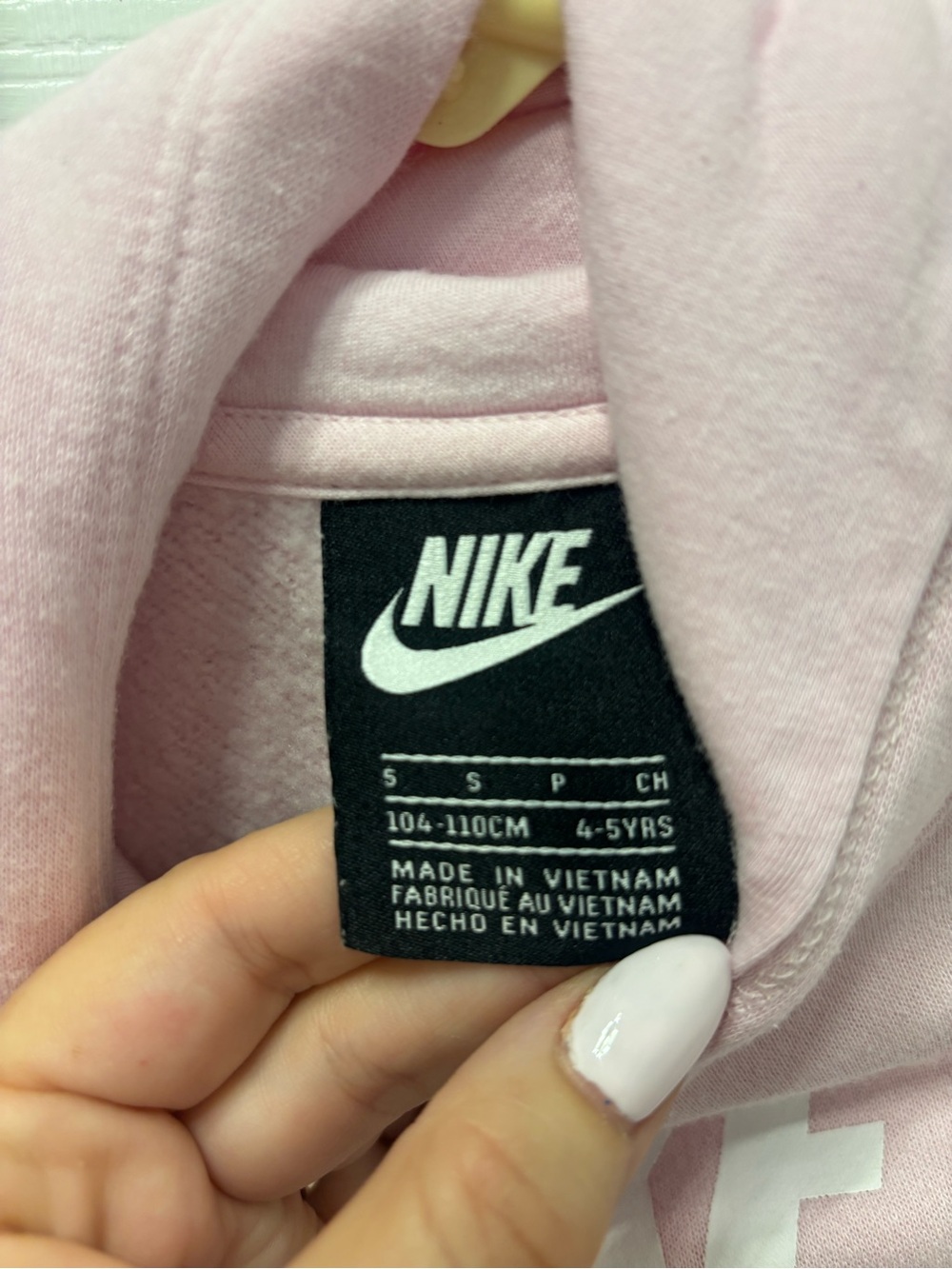 Nike Kids Hoodie in Pale Pink with White Swooshnike